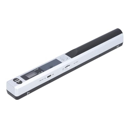 Focket Portable Document Scanner, 900 Dpi Handheld Photo Scanner Compact Lightweight with 32GB SD Card Storage for Home Office Business Travel (Silver) - color: Silver