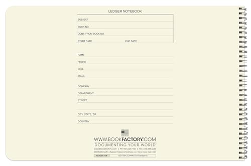 5 Column Accounting Ledger Book, Wire-O, 100 Pages | Large Columnar Log Book, Landscape Format, 17'' x 11'' - Made in USA - size: 5 Column, style: Wire-O