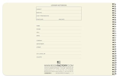 5 Column Accounting Ledger Book, Wire-O, 100 Pages | Large Columnar Log Book, Landscape Format, 17'' x 11'' - Made in USA - size: 5 Column, style: Wire-O
