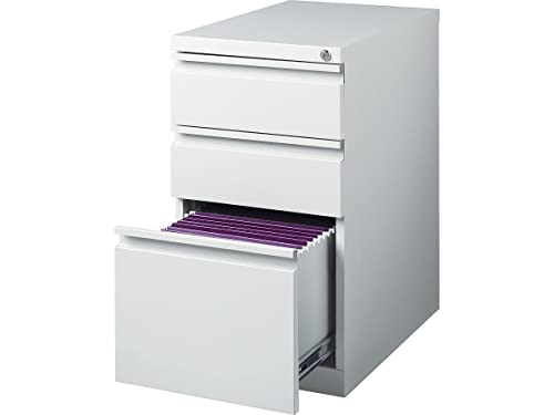 Staples 3-Drawer Vertical File Cabinet, Letter Size Documents, Lockable & Mobile, 23" D x 15" W x 27.75" H, Light Gray - color: Grey, size: 1 Pack, style: 23'' Depth
