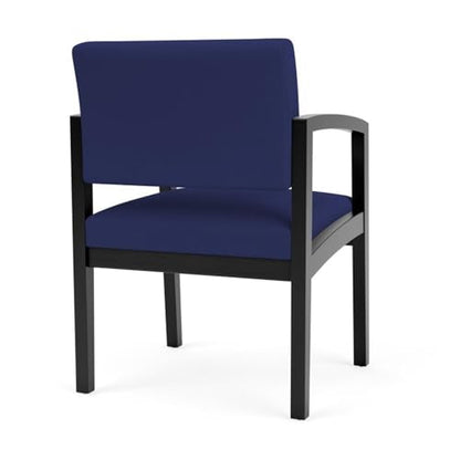 Lenox Wood Reception Waiting Room Healthcare Guest Chair/Black Wood/Blue - color: Blue