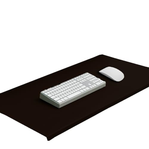 Desk Mat Protector with Protective Edge, Waterproof PU Leather Desktop Protector Pad with Smooth Writing Surface, for Laptop/Computer Gaming (Black,23.6x15.7in) - color: Black, size: 23.6x15.7in