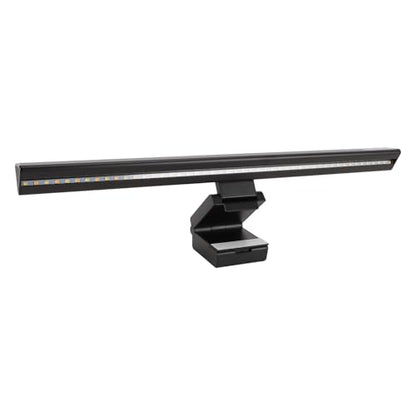 RGB Computer Light Bar with Music Sync, Dimmable LED Screen Lamp, 5 Color Temperatures Stepless Dimming Touch Control, Anti - Glare Dual Light for Desk and Gaming Setup