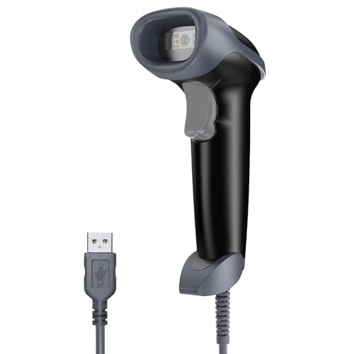 Eyoyo USB Handheld 2D QR Code Scanner PDF417 Data Matrix Barcode Scanner | Wired Automatic Bar Code Reader, Long USB Cable, for POS Mobile Payment, Supermarket, Warehouse - color: Gray