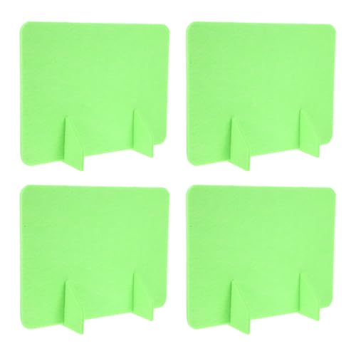 4pcs Desk Privacy Panel Divider 40x30cm Felt Desktop Partition Board for Office and School Workstations, Green Cubicle Privacy Screen for Student and Shared Work Desks