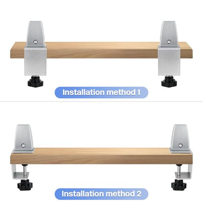 4 Packs Sneeze Guard Support, Aluminum Adjustable Partition Clamp, Acrylic Desk Divider Support, Desk Shield Clamp Privacy Panel for Counter - size: Sideclamp & 4pcs
