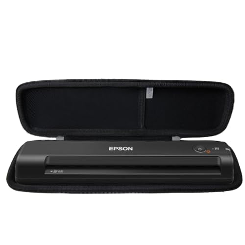 Anleo Hard Carrying Case for Epson Workforce ES-50 Portable Sheet-Fed Document Scanner (Black)