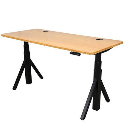 ApexDesk Quattro Series 60" Electric Adjustable Standing Computer Desk for Home and Office Width and Height Adjustable, Rectangular Canary - color: Canary Rectangular, size: 60" Rectangular
