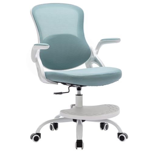 Kids Desk Chair,Ergonomic Study Chair with Adjustable Height,Swivel Mesh Desk Chair with Wheels,Home Office Chair for Children in Home Bedroom Blue - color: Blue