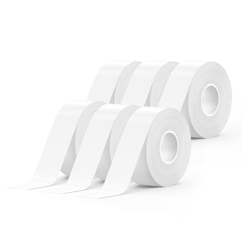 SUPVAN E-Series Continuous Label, 6 Packs, 0.59'' W × 19.7' L, White - size: 6 Packs