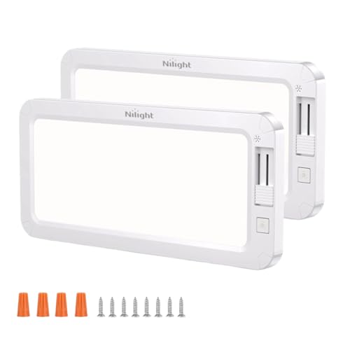 Nilight LED Interior Light 2PCS 12 Inch Dimmable Ceiling Lights - color: 3 Color Interior Lights-12" 2PCS