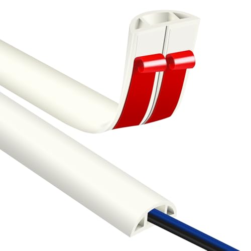 Floor Cord Covers for Wires 10FT Cable Hider Wire Cover Self Adhesive Cord Hider Floor for Offices, Homes, Workshops, Warehouses Cable Cavity 0.39" W x 0.27" H - color: Beige, size: 1.18" x 10'