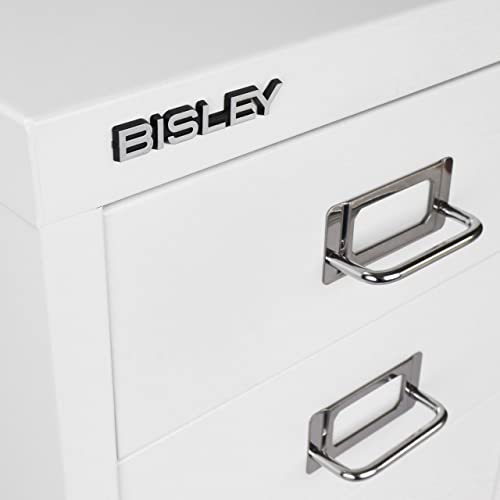 Bisley 3-Drawer Steel MultiDrawer Cabinet - Traffic White - color: Traffic White, size: 3 Drawer