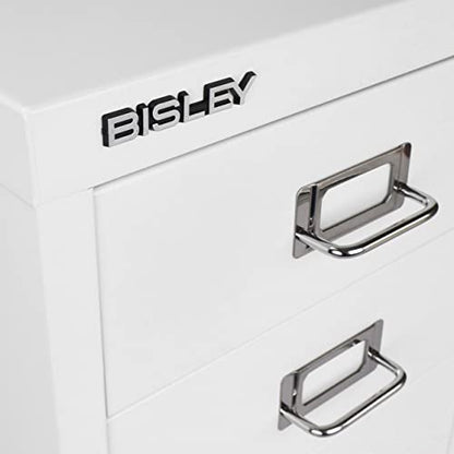 Bisley 3-Drawer Steel MultiDrawer Cabinet - Traffic White - color: Traffic White, size: 3 Drawer