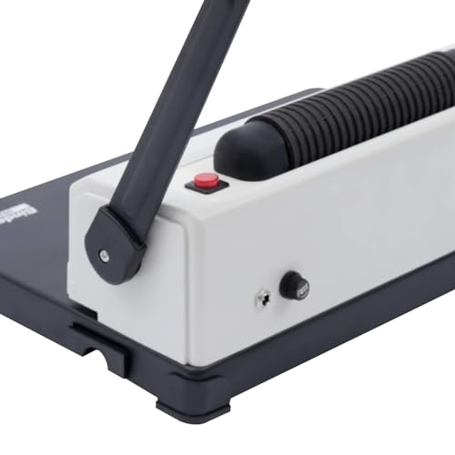 Electric Binding Machine Hole Punch Binding Machine with Sturdy Metal Construction, 250 Sheets Capacity, Coil Binder for Wire Binding