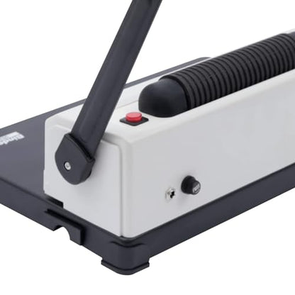 Electric Binding Machine Hole Punch Binding Machine with Sturdy Metal Construction, 250 Sheets Capacity, Coil Binder for Wire Binding