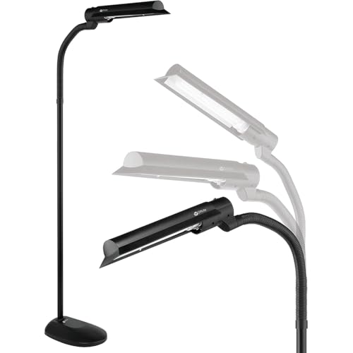 OttLite 18W WingShade Adjustable Floor Lamp for Crafts, Tasks, Office, Living Room, Sewings and Arts