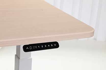 ApexDesk Quattro Series 60" Electric Adjustable Standing Computer Desk for Home and Office Width and Height Adjustable, Rectangular Oak - color: Oak Rectangular, size: 60" Rectangular