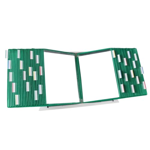 Tarifold Desktop Reference Organizer & Display System, 50 Double-Sided Pockets, 100 Sheet Capacity, Expandable, Durable Steel Wire Frames, Letter Size, Made in France, Green - color: Green, size: 50 Pockets