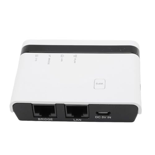 USB Print Server 4 Port, 10/100Mbps LAN and 2.4G Wireless Printer Sharing Hub for Home Office Network (US Plug)