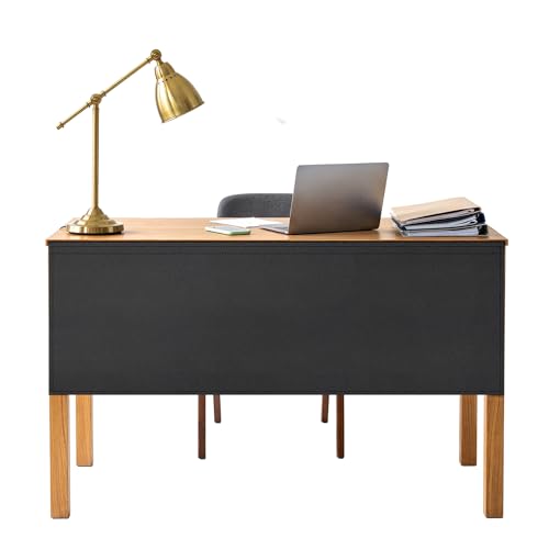 48" Under Desk Privacy Panel Self-Adhesive Modesty Panel 600D Heavy Duty Desk Skirt Privacy Divider for Office Home or Standing Workstation Concealer Shield - size: Black - 48"W