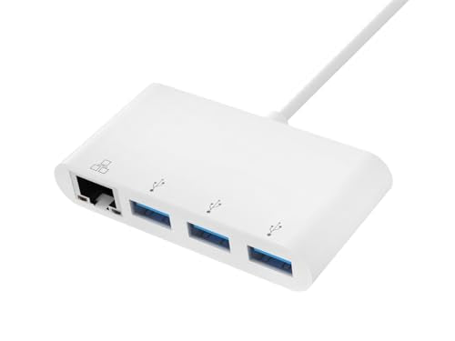 Monoprice USB-C 3-Port USB 3.0 Hub and Gigabit Ethernet Adapter - size: 1 Count (Pack of 1)