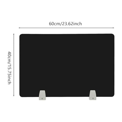 4PCS Desk Dividers Office Partitions, Privacy Desk Panel Protective, Acrylic Plexiglass Shield with Clamps for Offices Schools Call Centers - 23.6”L X15.8”W - color: Black