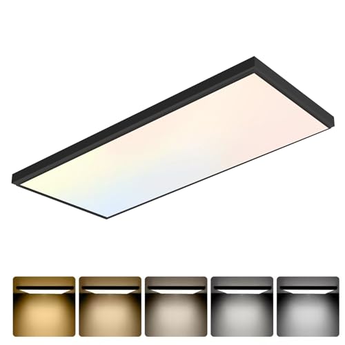 GT-Lite 2'x4'5500 Lumen LED Flat Panel,Flush Mount and Drop Ceiling - color: Black 1 Pack, size: 2x4 Feet