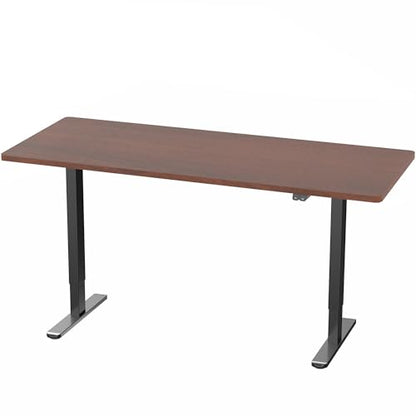 VIVO Dark Walnut 60 x 24 in Standing Desk, DESK-KIT-B06D - color: Dark Walnut Top / Black Frame, size: 60 x 24 inch
