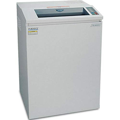 FORMAX FD 8502CC OnSite Office Cross Cut Shredder, 5/32" x 1-1/5" Shred Size, 23 to 25 Sheet Capacity, 33 gal. Bin Capacity, Extra-Wide 16" Feed Opening, All-Metal Cabinet with Casters