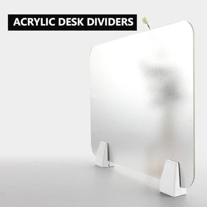 Desk Privacy Divider, Acrylic Acoustic Desktop Partition, Free Standing Frosted Screen with Clamps for Reducing Noise, Visual Distractions(80X30CM/31.5X11.8IN) - size: 80X30CM/31.5X11.8IN