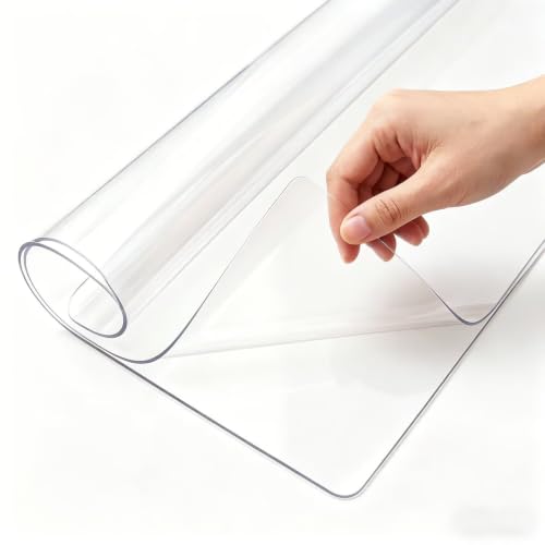 Desk Protector Mat for Kitchen 20x13 in lear Table Protector Plastic PVC - color: Clear 2mm, size: 20" x 13" (Rectangular)