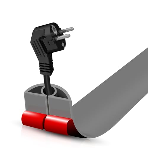 Floor Cord Cover Self Adhesive Cord Hider,3.3FT Cable Management, Extension Strip Protector for Wires, Prevent Cable Trips for Offices, Gyms, Exhibitions Cavity:0.3"(W) x 0.28"(H) Gray - color: Gray, size: 0.78" x 3.3'