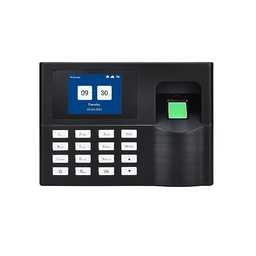 Clocking in Machine for Employees Small Business Attendance System Fingerprint TCPIP USB Password Office Time Clock Employee Recorder Device Biometric Machine Office Time,