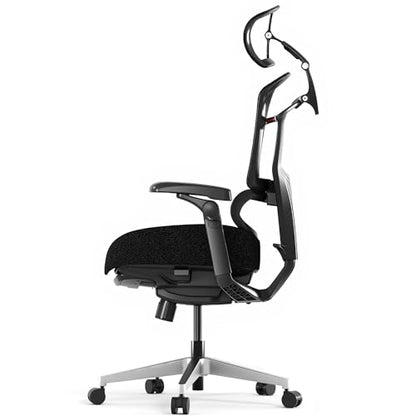 FLEXISPOT ErgoX PRO Premium Ergonomic Office Chair Soft Black-FT - color: Soft Black, size: Overall Depth 46"