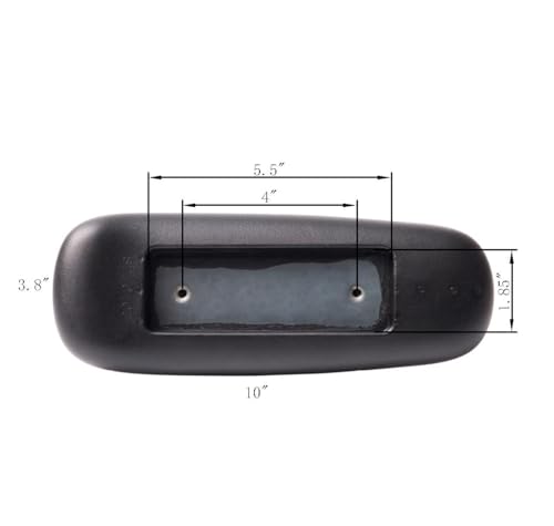 Office Chair Arm Replacement, PU Armrest Arm Pads Caps, Univeral 4" Mounting Hole, (Set of 2) Black with Screws Washer and Wrench