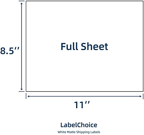 Full Sheet Shipping Labels 8.5 x 11 for Laser & Inkjet Printers, 100 Sheets 100 Labels Self Adhesive Full Sheet 8 1/2x11 Labels, Mailing Label Sheets for Printer, Full Page Shipping Labels - size: 8.5"x11"-100 Labels