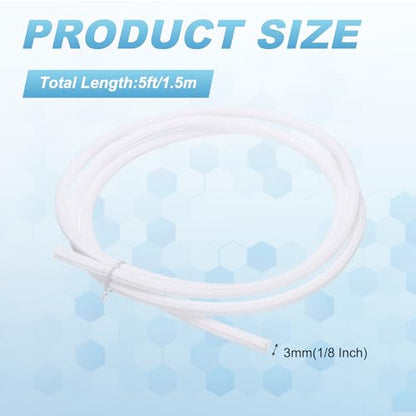 MECCANIXITY Split Sleeve Wire Loom 1/8" 5Ft White Self Wrapping Braided Sleeve UL94-V2 Fireproof PET Sleeving for Automotive, Home Cable Management - color: White, size: 1/8" x 5Ft