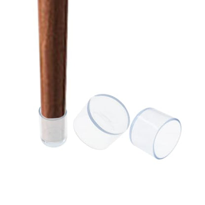 Round Chair Leg Caps,PVC Furniture Feet Covers,TTZEZE Transparent Round Floor Protectors,Clear Table Feet Covers Preventing Plastic Chair Leg Covers Scratches and Noise 32mm/1.26'', 12 - size: 1.26 inches