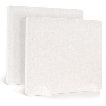 2 Pack Acoustic Desk Dividers - 24" x 20" Freestanding Privacy Panels Set with Noise - Reducing Design Cubicle Sound Proof, Ideal for Office, Classroom, and Home (Light Beige) - color: Light Beige, size: 2 Pack