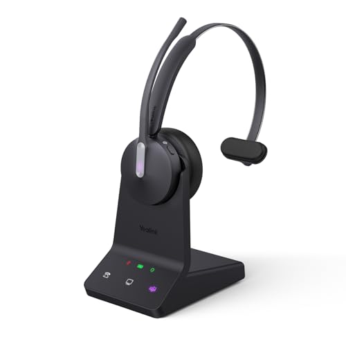 Yealink WH64 Mono DECT & Bluetooth Wireless Headset for Phone PC Cellphone