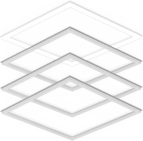 Flat Panel Light 2x2 Ft 1 Pack Led Frame Panel, Border Glow Light 45W 3600Lm Suitable for Offices, Shops, Bathrooms etc with Integrated Ceilings - size: 1 pcs
