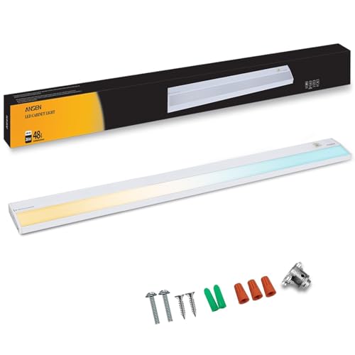Hardwired Under Cabinet Lighting, 48in 26W LED Light for Kitchen/Closet, 1720lm, CRI>92, R9>90, Dimmable, 5 Color Temperature, 2700K-5000K(Warm White, Cool White, Daylight) - size: 48 inch