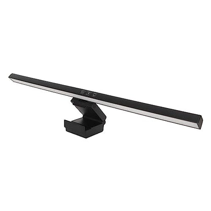 Monitor Light Bar Desk Light Bar 3 Switchable Light Modes Stepless Dimmable Touch Control Computer Screen Light Bar for Office Home White (Black) - color: Black