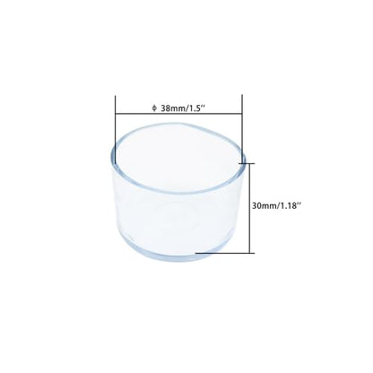 Round Chair Leg Caps,PVC Furniture Feet Covers,TTZEZE Transparent Round Floor Protectors,Clear Table Feet Covers Preventing Plastic Chair Leg Covers Scratches and Noise 38mm/1.5'', 12 - size: 1.50 inches