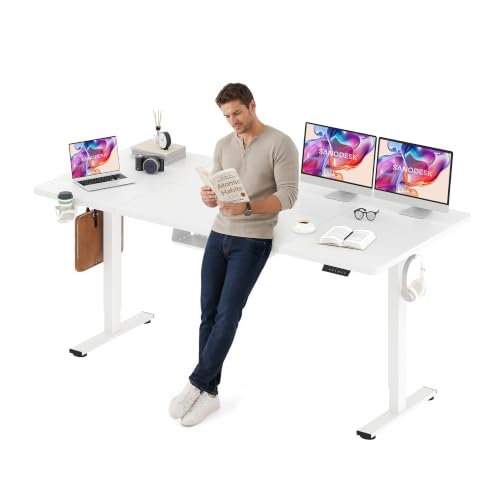 SANODESK 79''x32'' Large Electric Computer Height Adjustable Standing Desk - color: White Frame+white Top, size: 79x32"
