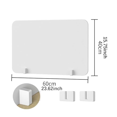 Divider Panel Acrylic Desk partition Privacy Panel clamp on Desk partition PVC Sneeze Guard Suitable for Office Restaurant Education, 40x60cm - size: 40x60cm