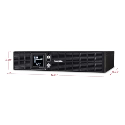 CyberPower OR2200PFCRT2U PFC Sinewave UPS Battery Backup | 2000VA/1540W, 8 Outlets, AVR, 2U Rack/Tower, UL Certified - style: 2000VA 20A