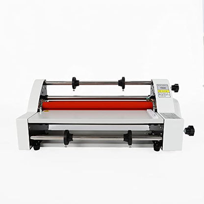 TFCFL V350 Hot Cold Roll Laminator, 13.6" Electronic Laminating Machine Single & Dual Sided 350mm Laminator for School Office, Digital Display Temperature Control with 4 Rollers