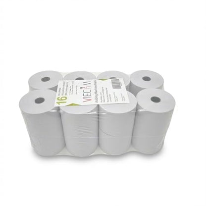2 1/4" x 150' White Adding Machine Paper Rolls – One Ply Register/Calculator/10-Key Paper for Printing Calculators and Registers – 16 Rolls